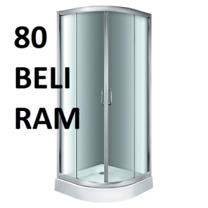 OBIČNA TUŠ KABINA R80 VISINE 180 GRIZ KALJENO STAKLO 4mm BELI RAM – LINNI OBIČNA TUŠ KABINA R80 VISINE 180 GRIZ KALJENO STAKLO 4mm BELI RAM – LINNI