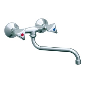 KLASIK BATERIJA ZA SUDOPERU ILI LAVABO ZIDNA  200mm DONJI IZLIV- ROSAN