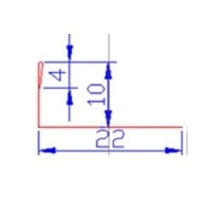 LAJSNA INOX L PROFIL 10mm SJAJ LAJSNA INOX L PROFIL 10mm SJAJ