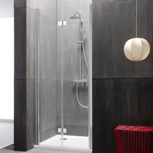 TERRA FLAT TV/S 100-L LEVA ZGLOBNA TUŠ VRATA (PARAVAN) VISINE 200 PROVIDNO KALJENO STAKLO 6mm HROM RAM – KOLPA SAN