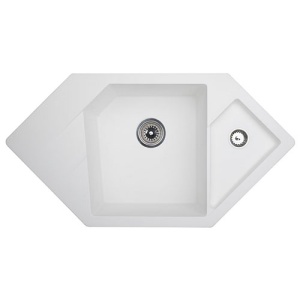 SUDOPERA GRANITNA XDIAMOND BELA 960X510 SA POP-UP SIFONOM fi90/fi60 METALAC SUDOPERA GRANITNA XDIAMOND BELA 960X510 SA POP-UP SIFONOM fi90/fi60 METALAC