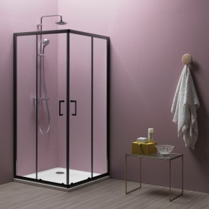 ECO QUAT TKK 90X90 TUŠ KABINA VISINE 185 PROVIDNO KALJENO STAKLO 5mm MAT CRNI DARK BLACK RAM – KOLPA SAN ECO QUAT TKK 90X90 TUŠ KABINA VISINE 185 PROVIDNO KALJENO STAKLO 5mm MAT CRNI DARK BLACK RAM – KOLPA SAN