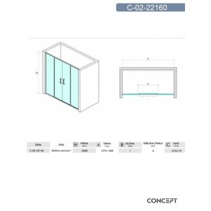 DEVON200 160 TUŠ VRATA (PARAVAN SA 2 VRATA) VISINE 200 PROVIDNO KALJENO STAKLO 6mm HROM RAM – CONCEPT DEVON200 160 TUŠ VRATA (PARAVAN SA 2 VRATA) VISINE 200 PROVIDNO KALJENO STAKLO 6mm HROM RAM – CONCEPT