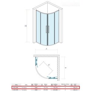 DEVON200 R80 TUŠ KABINA VISINE 200 PROVIDNO KALJENO STAKLO 6mm HROM RAM – CONCEPT DEVON200 R80 TUŠ KABINA VISINE 200 PROVIDNO KALJENO STAKLO 6mm HROM RAM – CONCEPT