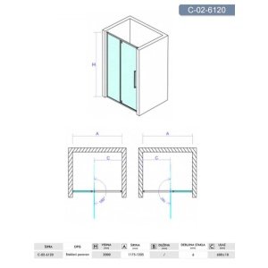 ABSOLUT 120 PIVOT TUŠ VRATA (PARAVAN) VISINE 200 PROVIDNO KALJENO STAKLO 6mm HROM RAM – CONCEPT ABSOLUT 120 PIVOT TUŠ VRATA (PARAVAN) VISINE 200 PROVIDNO KALJENO STAKLO 6mm HROM RAM – CONCEPT