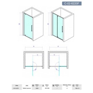 ABSOLUT 90 PIVOT TUŠ VRATA (PARAVAN) VISINE 200 PROVIDNO KALJENO STAKLO 6mm HROM RAM – CONCEPT ABSOLUT 90 PIVOT TUŠ VRATA (PARAVAN) VISINE 200 PROVIDNO KALJENO STAKLO 6mm HROM RAM – CONCEPT