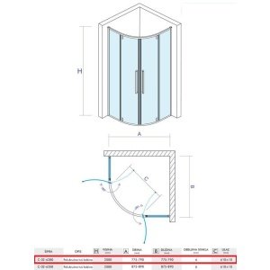 ABSOLUT R80 PIVOT TUŠ KABINA VISINE 200 PROVIDNO KALJENO STAKLO 6MM HROM RAM – CONCEPT ABSOLUT R80 PIVOT TUŠ KABINA VISINE 200 PROVIDNO KALJENO STAKLO 6MM HROM RAM – CONCEPT