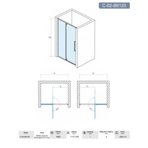 ABSOLUT 120 BLACK PIVOT TUŠ VRATA (PARAVAN) VISINE 200 ZATAMNJENO GREY KALJENO STAKLO 6mm HROM RAM – CONCEPT ABSOLUT 120 BLACK PIVOT TUŠ VRATA (PARAVAN) VISINE 200 ZATAMNJENO GREY KALJENO STAKLO 6mm HROM RAM – CONCEPT
