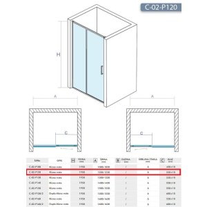 OPAL 120 TUŠ VRATA (PARAVAN) VISINE 195 PROVIDNO KALJENO STAKLO 6mm HROM RAM – CONCEPT OPAL 120 TUŠ VRATA (PARAVAN) VISINE 195 PROVIDNO KALJENO STAKLO 6mm HROM RAM – CONCEPT