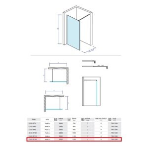 MONTE FIKSNI TUŠ PARAVAN 120 (FIKSNO STAKLO) VISINA 200 PROVIDNO STAKLO 8mm HROM RAM  – CONCEPT MONTE FIKSNI TUŠ PARAVAN 120 (FIKSNO STAKLO) VISINA 200 PROVIDNO STAKLO 8mm HROM RAM  – CONCEPT
